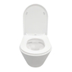 Wiesbaden vesta wc suspendu sans chasse d'eau avec siège blanc brillant SW710744