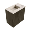 Mondiaz JOYA-DLUX 40cm toiletmeubel - kleur Shadow - Wastafel FAYE positie Links 1 kraangat kleur Nata. SW1424930
