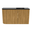Mondiaz JOYA Meuble de salle de bains 71,6cm - arrondi gauche couleur Chêne - Vasque FAYE position Droite 1 trou de robinet couleur Urban SW1421199