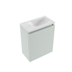 MONDIAZ TURE-DLUX Meuble toilette - 40cm - Greey - EDEN - vasque Opalo - position droite - 1 trou de robinet SW1104329