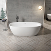 FugaFlow Eccelente Calma Baignoire îlot - 170x80cm - acrylique - siphon - blanc mat SW1451429