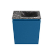 MONDIAZ TURE-DLUX Meuble toilette - 40cm - Jeans - EDEN - vasque Lava - position droite - sans trou de robinet SW1103840