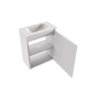 MONDIAZ TURE-DLUX meuble WC 40 cm Cale. EDEN lavabo Ostra position milieu. Sans trou de robinet. SW1104727