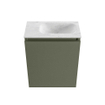 MONDIAZ TURE-DLUX Meuble toilette - 40cm - Army - EDEN - vasque Opalo - position droite - 1 trou de robinet SW1104190