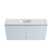 MONDIAZ TURE-DLUX Meuble toilette - 100cm - Clay - EDEN - vasque Opalo - position centrale - sans trou de robinet SW1104247