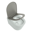 MONDIAZ LAVIE WC suspendu - 36x53cm - sans bride - Smoke (gris) - softclose - quick-release - abattant WC - Greey (gris) SW1208729
