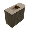 Mondiaz JOYA-DLUX Meuble de salle de bains 51,6cm - arrondi droit couleur Shadow - Vasque FAYE position Gauche 1 trou de robinet couleur Arena SW1424819