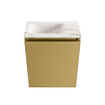 MONDIAZ TURE-DLUX Meuble toilette - 40cm - Oro - EDEN - vasque Frappe - position gauche - sans trou de robinet SW1102904