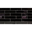 Terravito Pavero carreau mural - 7.5x30cm - 8.6mm - Rectangle - Noir brillant SW359808