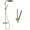 Hansgrohe Pulsify S Puro Ensemble de douche de tête thermostatique - 26cm - douche de tête ronde - douchette à main - bronze brossé (bronze) SW1151847