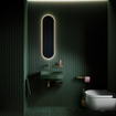 Clou Fold ensemble brosse de toilette - hauteur 35,5cm - modèle mural - PVD - or brossé SW917278