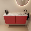 MONDIAZ TURE-DLUX Meuble de toilettes 100 cm Fire. EDEN lavabo Glace position droite. Avec 1 trou de robinet. SW1103288