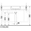 Duravit Philippe Starck lavabo à poser sans trou de robinetterie sans trop-plein 46cm blanc 0308307