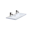 HR badmeubelen Djazz Lavabo - 101x45.5x4cm - 2 trous de robinet - céramique blanche SW235614