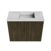 Mondiaz JOYA-DLUX 50cm toiletmeubel - kleur Shadow - Wastafel FAYE positie Rechts Zonder kraangat kleur Opalo. SW1422890