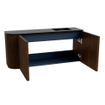 Mondiaz JOYA 91.6cm toiletmeubel - ronding links kleur Walnut - Wastafel FAYE positie Rechts Zonder kraangat kleur Urban. SW1421485
