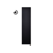 Sanicare electrische design radiator Denso 180 x 40 cm. mat zwart met thermostaat chroom (rechtsonder) SW1000731