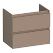 BRAUER Joy wastafelonderkast ondiep - 60x39x50cm - 2 softclose lades - greeploos - 1 sifon uitsparing - mat mokka SW1201247