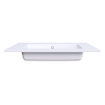 Arcqua Mira Lavabo encastré - 81x46x1.5cm - vasque simple - sans trou de robinet - marbre coulé - blanc mat SW1581352