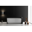 ZEZA Pure baignoire d'angle semi autoportante - droite - 170x80x58cm - acrylique - blanc brillant SW962849