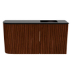 Mondiaz JOYA 81.6cm toiletmeubel - ronding links kleur Ruby - Wastafel FAYE positie Rechts Zonder kraangat kleur Urban. SW1421891