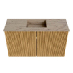 Mondiaz JOYA-DLUX 70cm toiletmeubel - kleur Oak - Wastafel FAYE positie Midden Zonder kraangat kleur Arena. SW1426233
