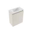 MONDIAZ TURE-DLUX meuble WC 40 cm Linen. EDEN lavabo Opalo position milieu. Sans trou de robinet. SW1104377