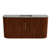 Mondiaz JOYA-DLUX 83.2cm toiletmeubel - ronding links en rechts kleur Ruby - Wastafel FAYE positie Midden 1 kraangat kleur Oza. SW1425561
