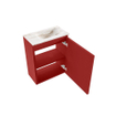 MONDIAZ TURE-DLUX Meuble toilette - 40cm - Fire - EDEN - vasque Frappe - position droite - sans trou de robinet SW1102730