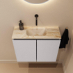 MONDIAZ TURE-DLUX Meuble de toilettes 60 cm Cale. EDEN lavabo Frappe position milieu. Sans trou de robinet. SW1102683