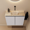MONDIAZ TURE-DLUX Meuble toilette - 60cm - Cale - EDEN - vasque Frappe - position centrale - sans trou de robinet SW1102683