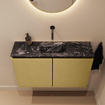 MONDIAZ TURE-DLUX Meuble de toilettes 80 cm Oro. EDEN lavabo Lava position milieu. Sans trou de robinet. SW1103948