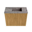 Mondiaz JOYA-DLUX 50cm toiletmeubel - kleur Oak - Wastafel FAYE positie Rechts 1 kraangat kleur Sombra. SW1424259