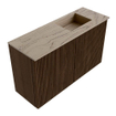 Mondiaz JOYA-DLUX Meuble de salle de bains - 70cm - couleur Walnut - Vasque FAYE position Droite 1 trou de robinet couleur Arena. SW1424318