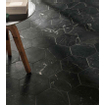 Terravito Fareno carreau mural et de sol - 21.6x25cm - 9mm - Hexagone - effet marbre - anthracite mat SW420150