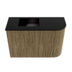 Mondiaz JOYA 61.6cm toiletmeubel - ronding rechts kleur Dusk - Wastafel FAYE positie Links Zonder kraangat kleur Urban. SW1421681