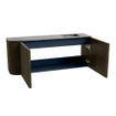Mondiaz JOYA-DLUX 101.6cm toiletmeubel - ronding links kleur Shadow - Wastafel FAYE positie Rechts Zonder kraangat kleur Sombra. SW1425225