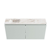 MONDIAZ TURE-DLUX Meuble toilette - 100cm - Greey - EDEN - vasque Frappe - position gauche - 1 trou de robinet SW1102769