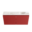 MONDIAZ TURE-DLUX meuble de toilettes 100cm Fire. EDEN lavabo Frappe position droite. Avec 1 trou de robinet. SW1102747
