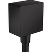 Hansgrohe Raindance e Ensemble de douche - élément encastré - pomme de douche - douchette - thermostat - coude mural - support mural - flexible de douche - noir mat SW1208485