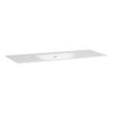 BRAUER Glacier wastafel 120x46x2cm - 1 wasbak - 0 kraangaten- fine stone - mat wit SW208949