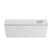 MONDIAZ TURE-DLUX Meuble toilette - 120cm - Cale - EDEN - vasque Opalo - position droite - 1 trou de robinet SW1104209