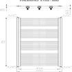 Plieger Palermo Radiateur design horizontal 170.2x50cm 799W Blanc 7252243