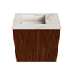 Mondiaz JOYA-DLUX Meuble de toilette 40cm - couleur Ruby - Vasque FAYE position Gauche Sans trou de robinet couleur Frappe. SW1423447