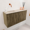 Mondiaz JOYA-DLUX 80cm toiletmeubel - kleur Dusk - Wastafel FAYE positie Links Zonder kraangat kleur Frappe. SW1423087