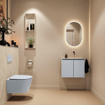 MONDIAZ TURE-DLUX Meuble toilette - 60cm - Clay - EDEN - vasque Ostra - position droite - sans trou de robinet SW1104753