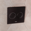 Wisa Luga plaque de commande verre pneumatique 16x16cm avec double chasse pour élément WC XS noir 0701561