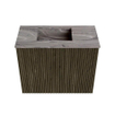 Mondiaz JOYA-DLUX Meuble de salle de bains - 50cm - couleur Shadow - Lavabo FAYE position Gauche 1 trou de robinet couleur Sombra. SW1425170