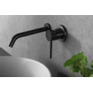 Wiesbaden Ribbd eenhendel wastafelkraan met coldstart inbouw compleet gunmetal PVD SW632119
