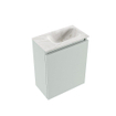 MONDIAZ TURE-DLUX Meuble toilette - 40cm - Greey - EDEN - vasque Ostra - position droite - 1 trou de robinet SW1104853